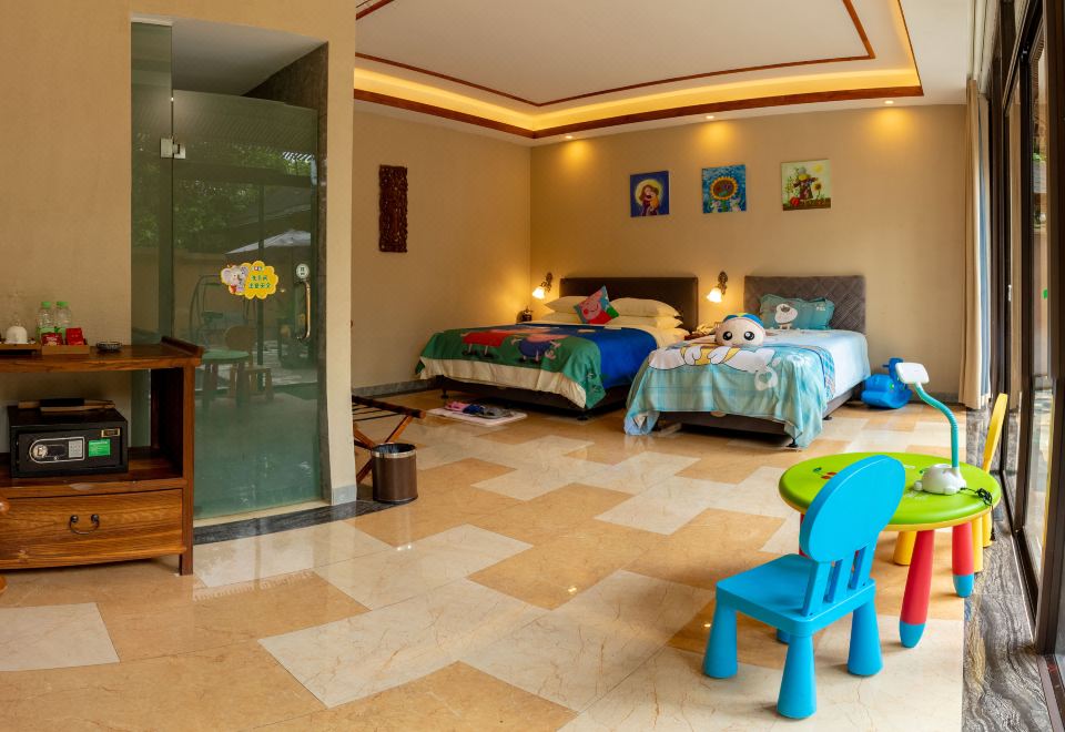 心悦谷池畔亲子别墅-独立庭院-私汤泡池