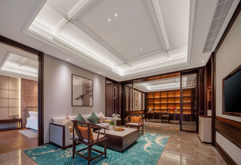 白莲套房（按摩浴缸+按摩椅+独立衣帽间+功夫茶桌）