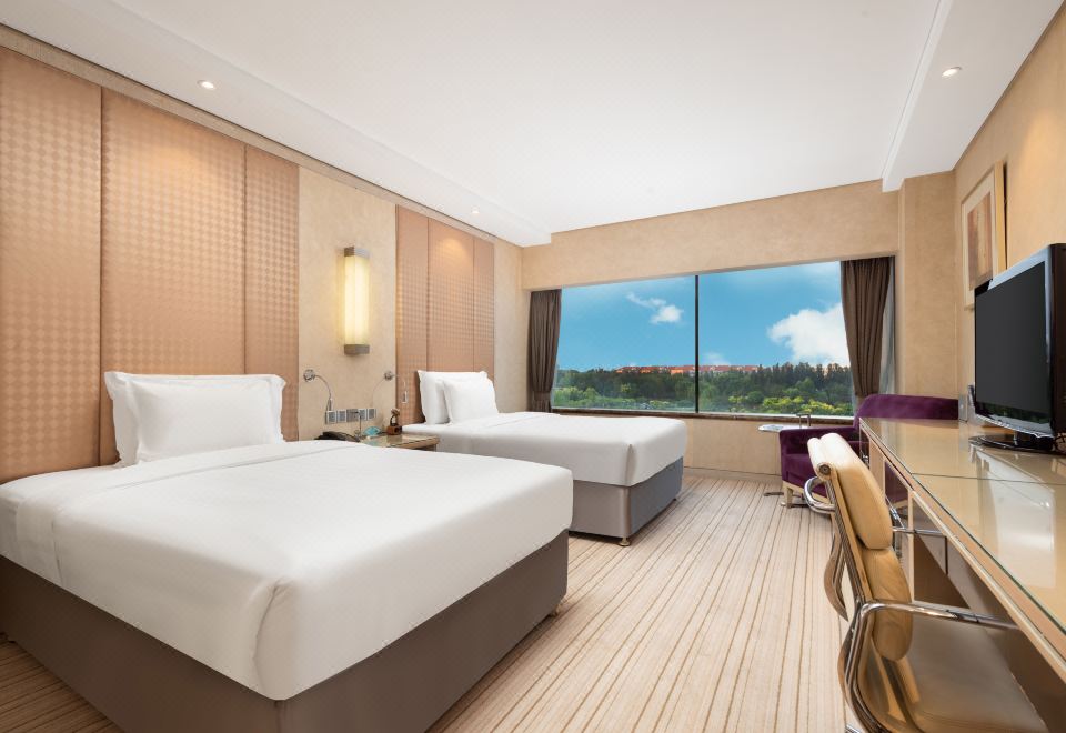 城市景观双床房