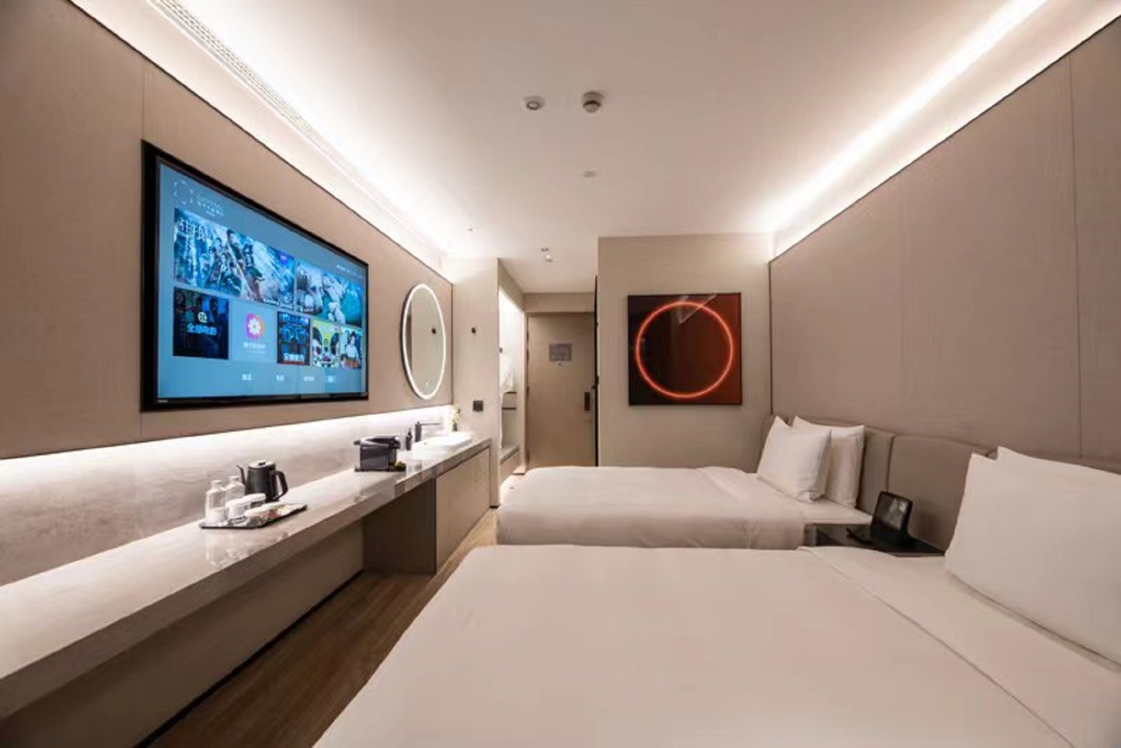 豪华双床房（私享Coffee机+手机投屏+冰箱minibar）