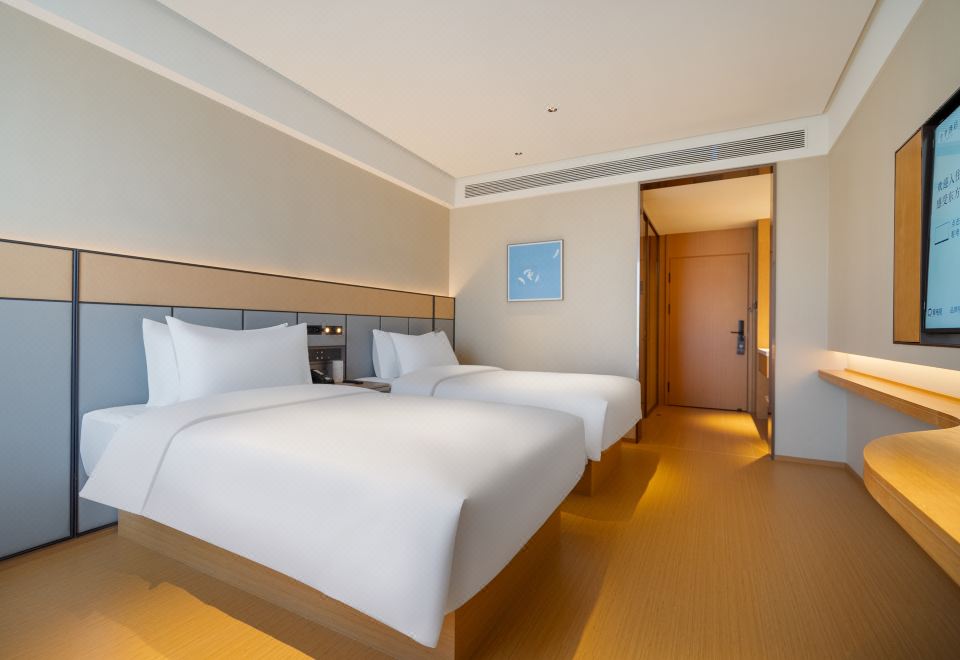 高级双床房【舒适采光|金可儿床垫|拾趣茶具】