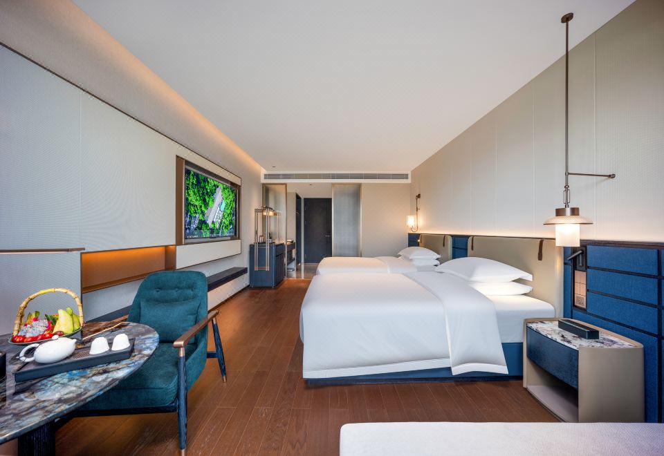 江景雙床房（一線江景+落地窗+Mini Bar）