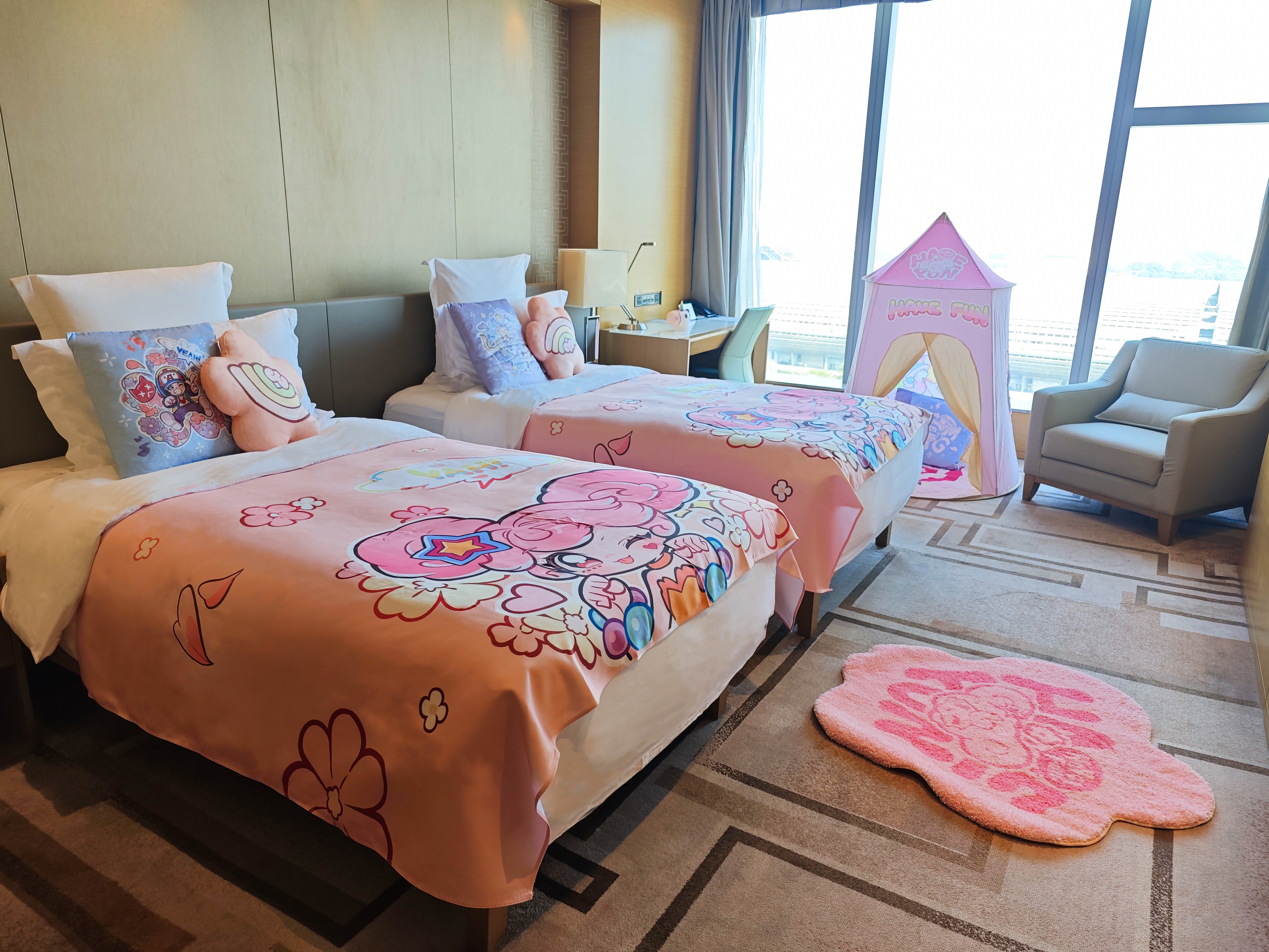 王者榮耀樂開花主題房雙床房