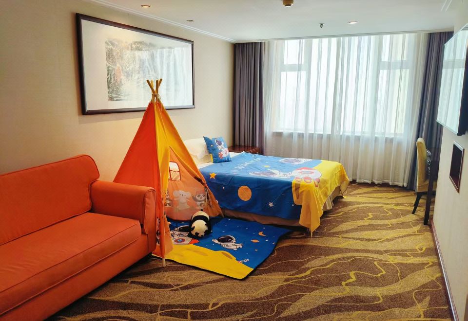 童趣親子套房 | 卡通床品+童趣帳篷+mini冰箱