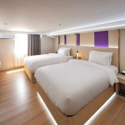 標準雙床房 麗楓酒店（珠海拱北口岸廣場輕軌總站店）優惠