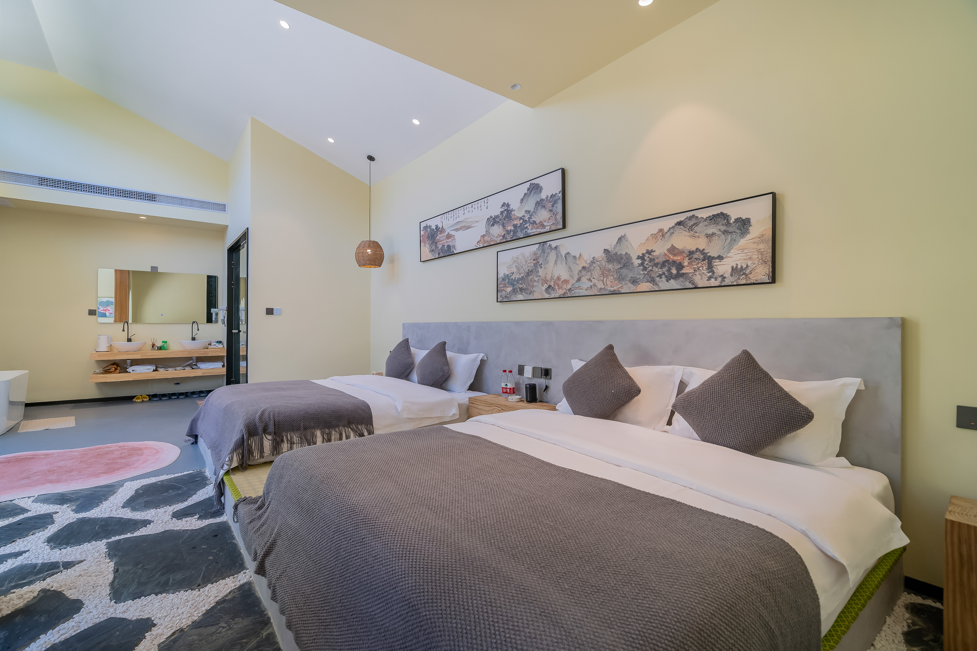 沐云丨親子雙床房（獨立小院+浴缸+可燒烤+智能客控）