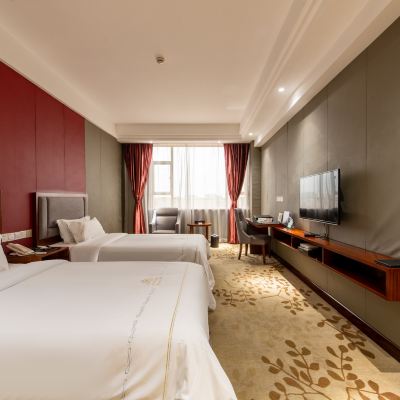 雅緻雙床房丨採光通透+化妝鏡+電視投屏丨 佛山順德皇帝飯店優惠