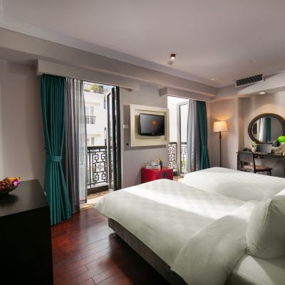 街景精緻套房（雙床，帶陽台） Hotel du Lac Hanoi優惠