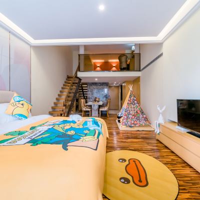 黃鴨奇遇複式親子套房（主題佈置+親子空間） 喜運服務公寓（廣州塔珠江新城店）優惠
