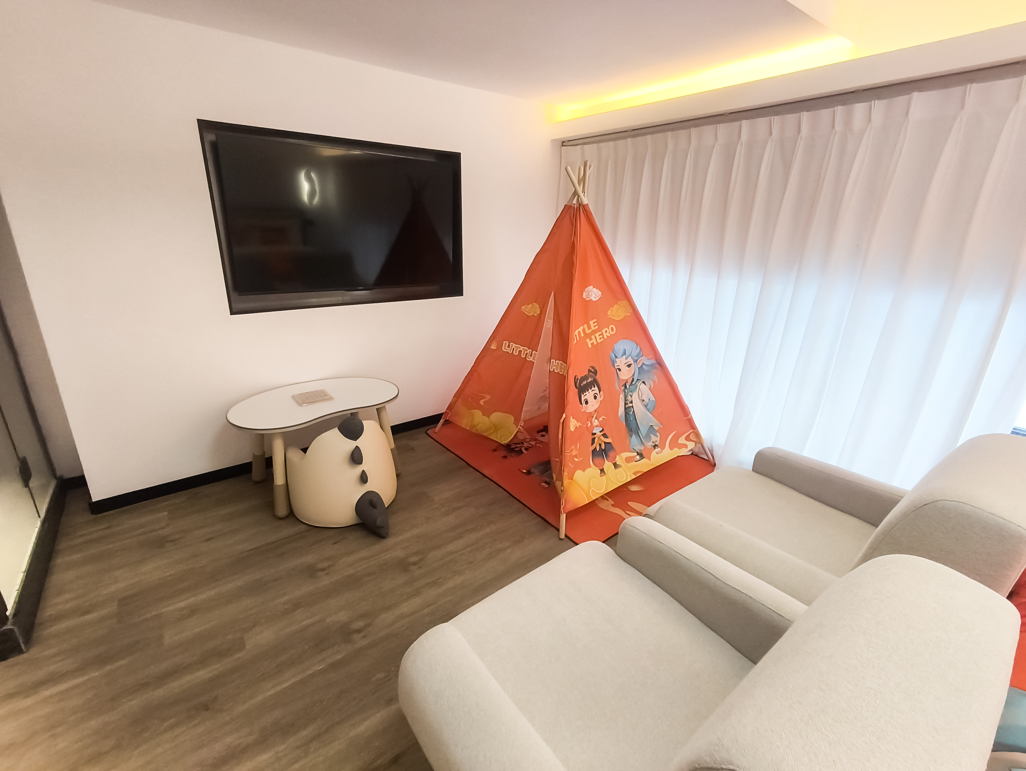 复式亲子直通漂流河房（独立泡池）