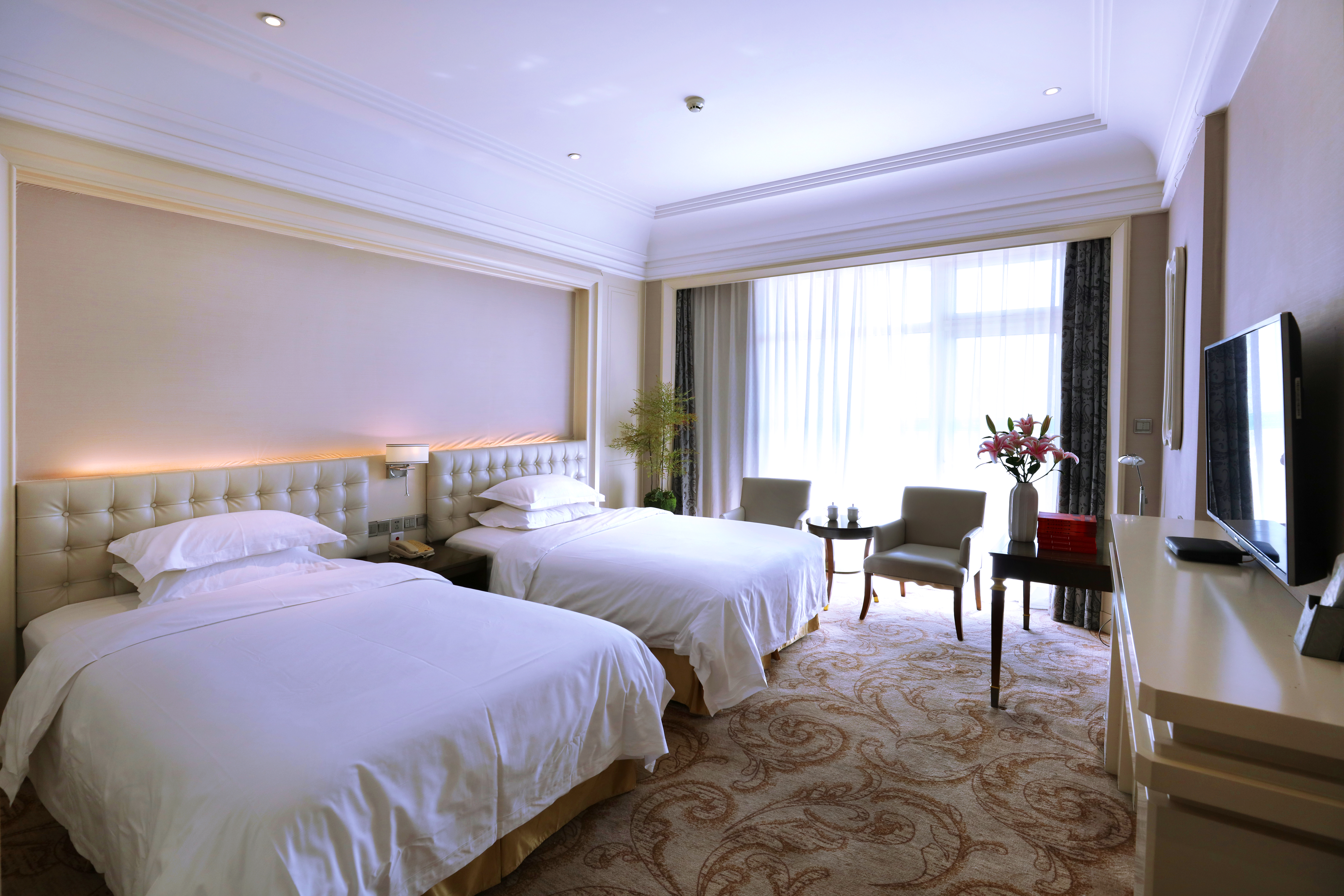 阳光高级双床房（液晶电视+独立书桌+落地窗）