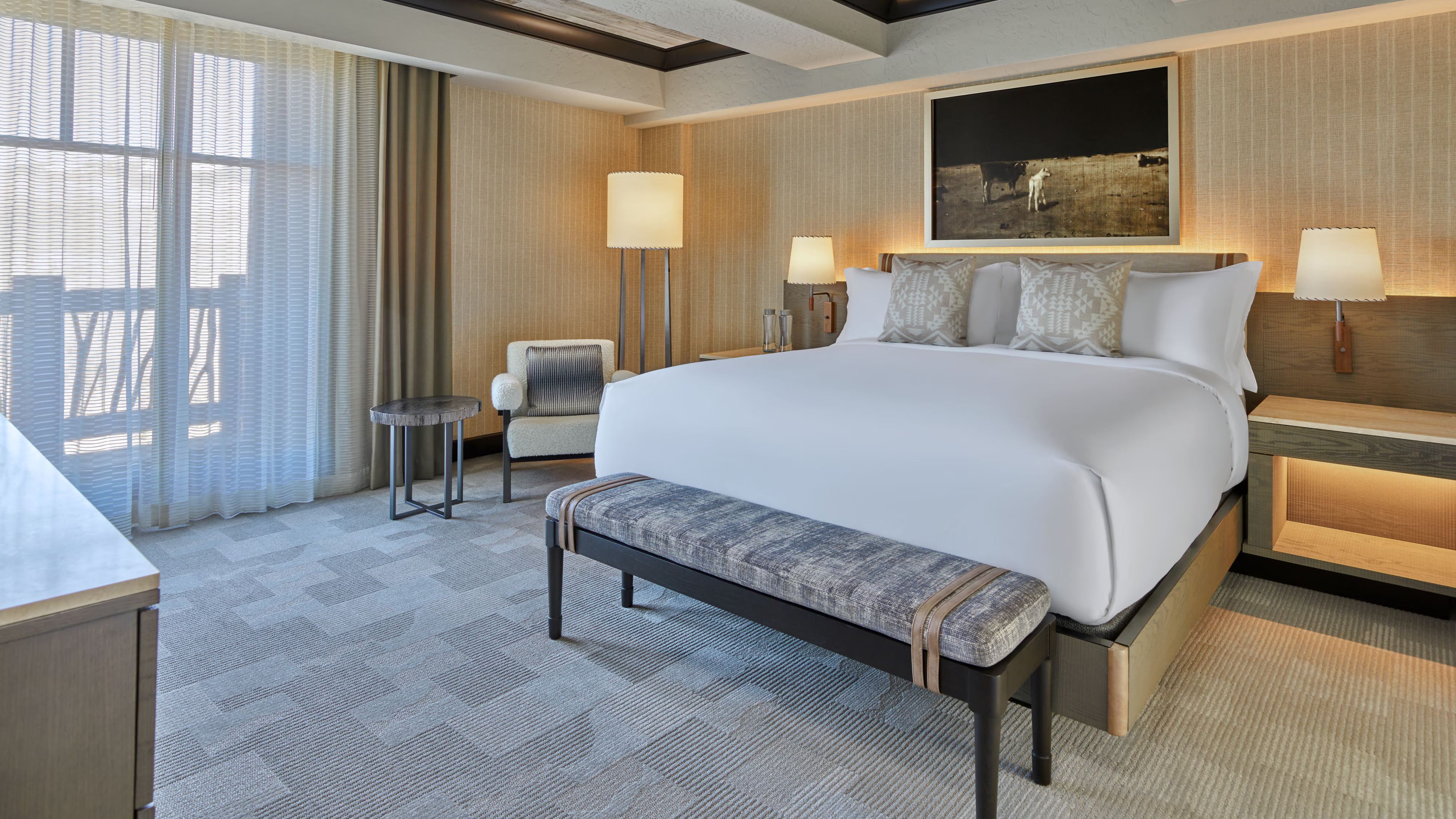 特大床客房，客房，1张特大床，视野受限