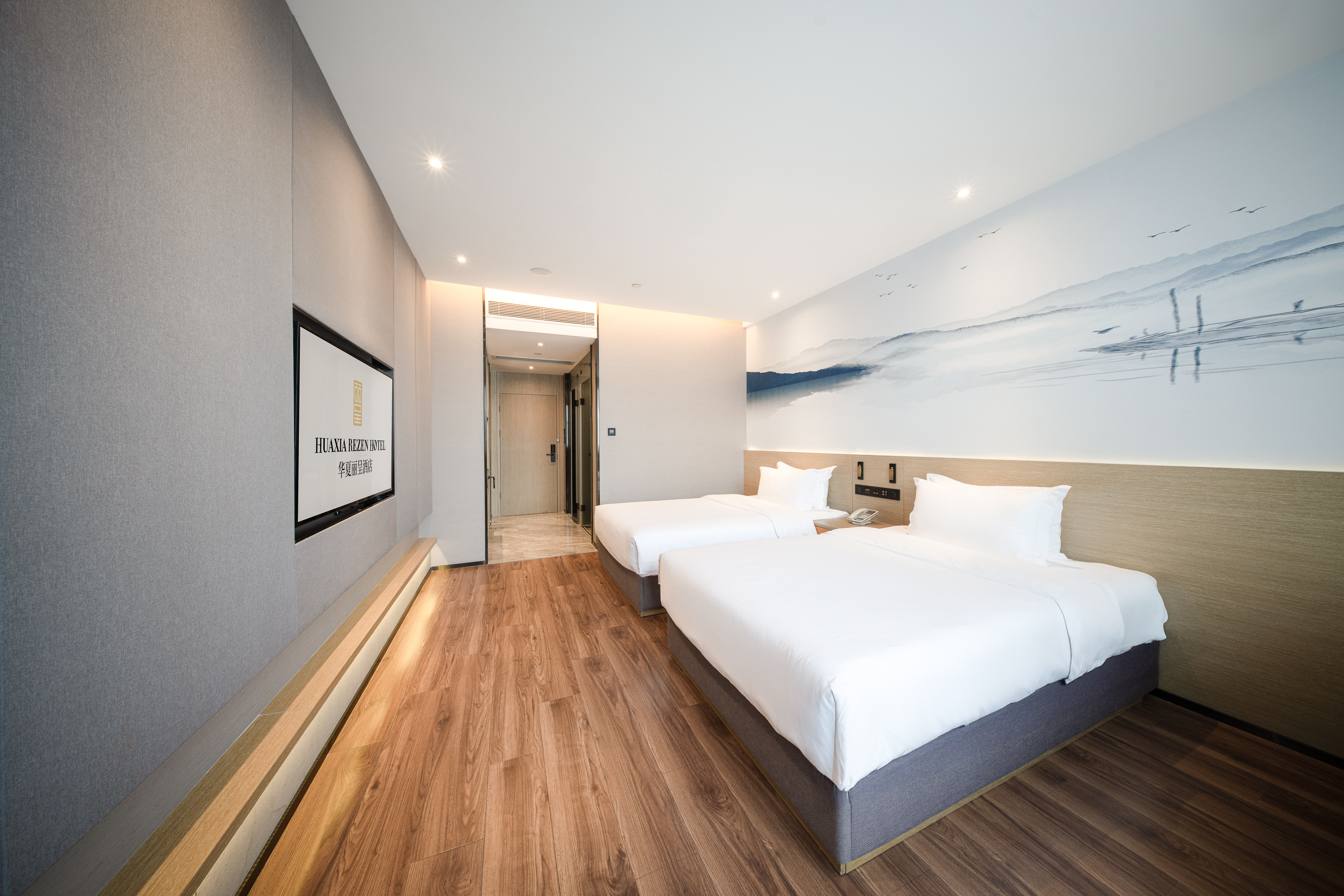 云端城景悦心双床房〔闽南茶具+休息沙发+智能客控+乾湿分离〕