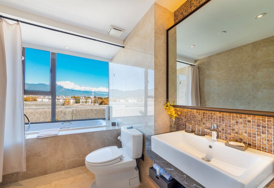 雪山觀景大床雙卧套房（玉龍雪山景+機麻）