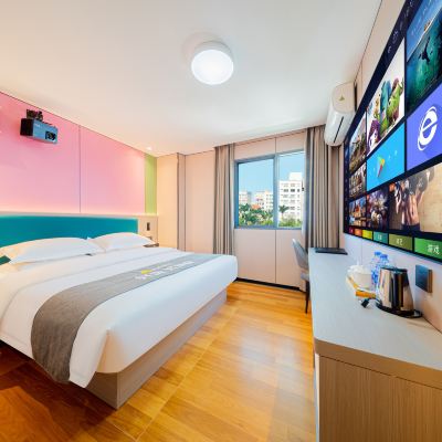 智能-優影大床房（深眠零壓床+影視VIP觀影） 賓悅飯店（汕頭小公園中山公園店）優惠