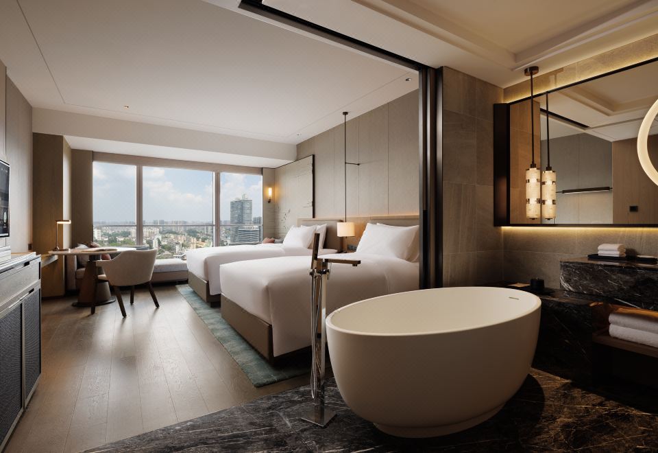 高级城景双床房