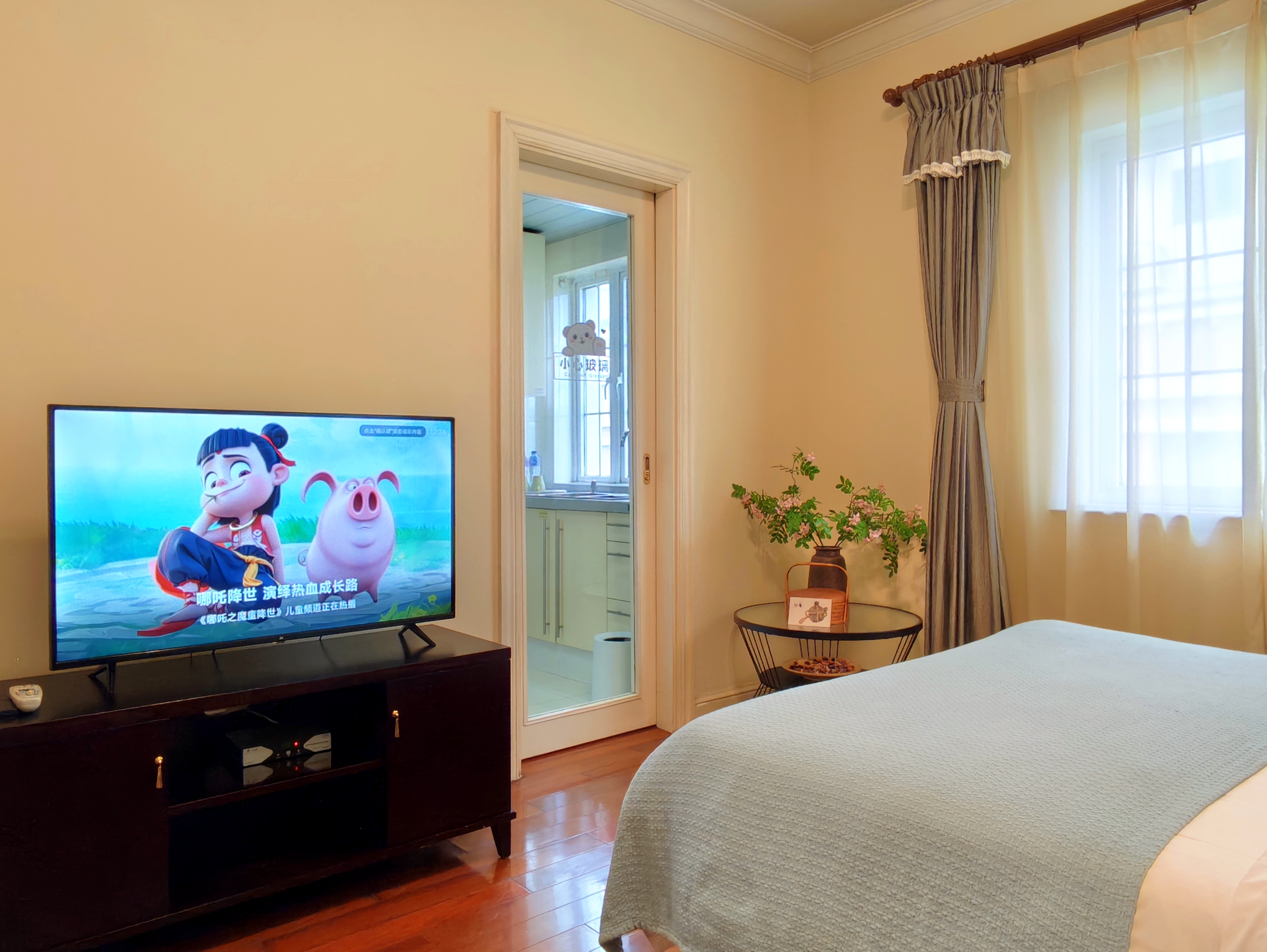 和睦家庭双床套房 |投屏电视 | 燃气灶厨房|滚筒洗衣机