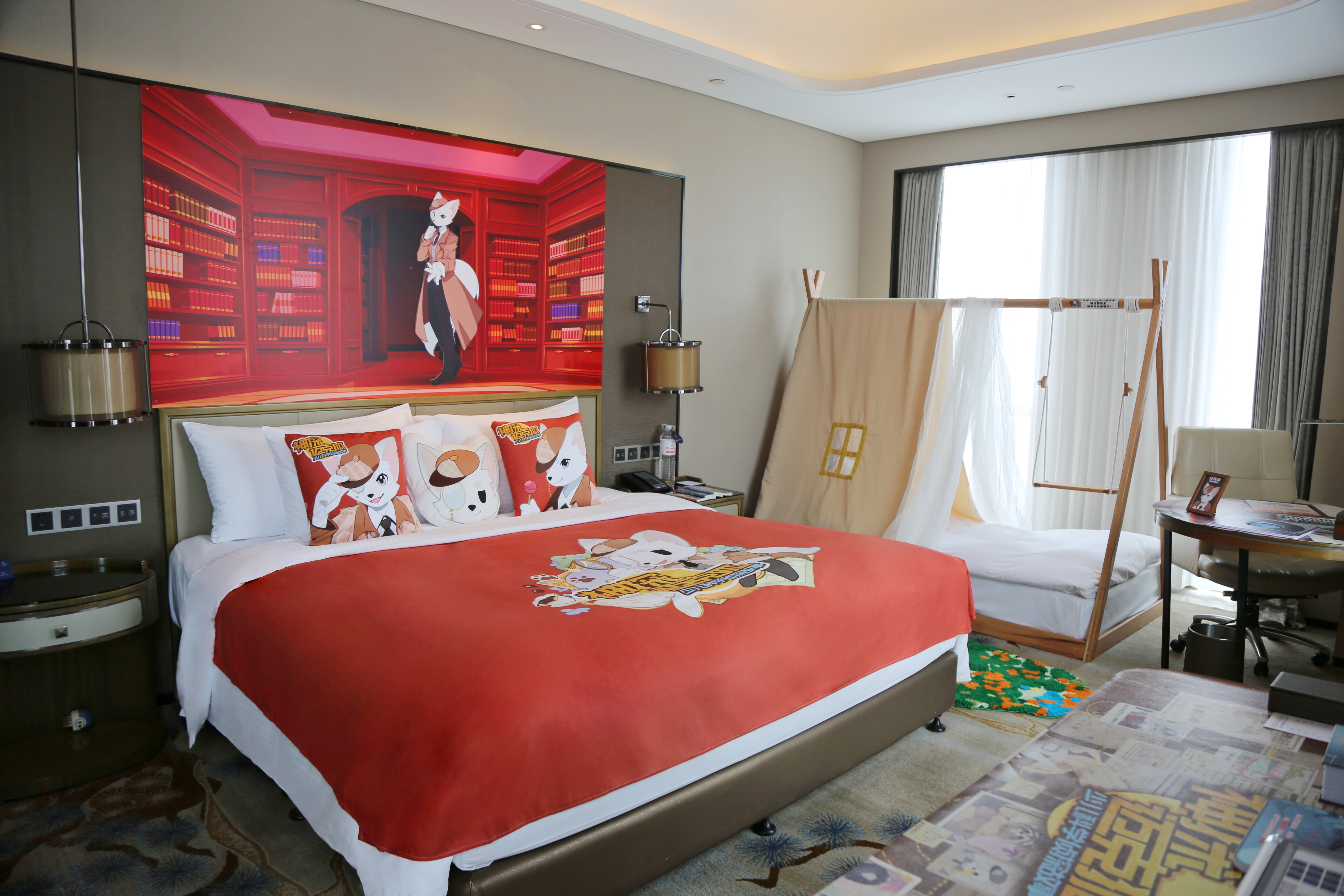 神探邁克狐親子主題房（沉浸劇本體驗+小童帳蓬床）