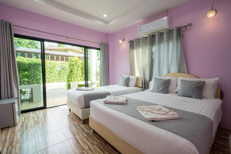 ห้องพักสำหรับครอบครัววิวสวน