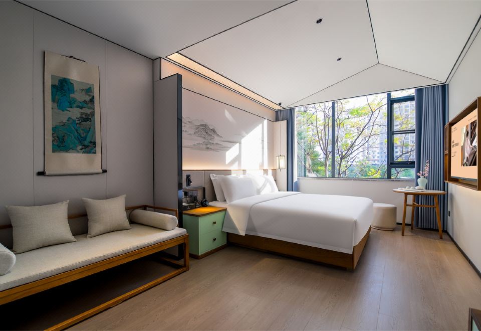 品学丨郢都诗画大床房【亲肤浴袍+语音智控】