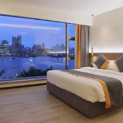 觀澳180°全海景豪華套房（無敵海景+商務會客廳+小冰箱） 金名海景公寓（珠海灣仔口岸國際會展中心店）優惠