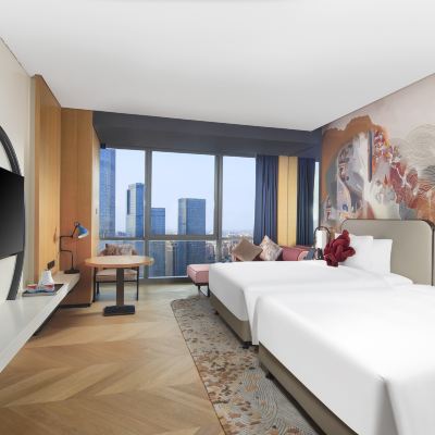 首秀雙床房（繁華都市城景） 蘇州M SOCIAL千琇悅飯店優惠