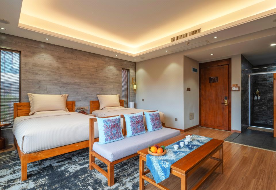 水系景观双床房