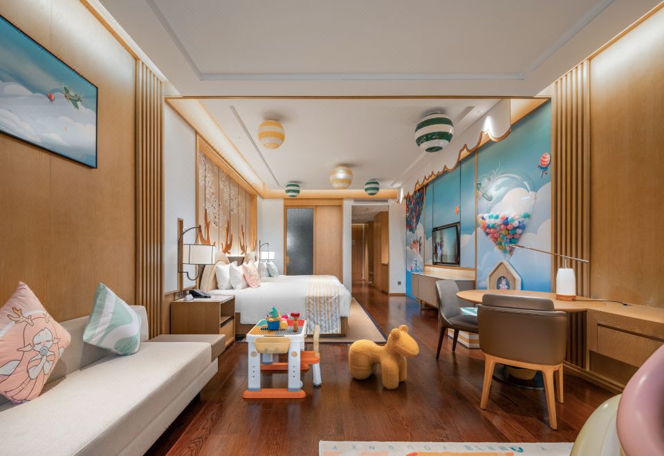 糖果飞屋亲子双床房（园景阳台丨呆萌鱼嘴）