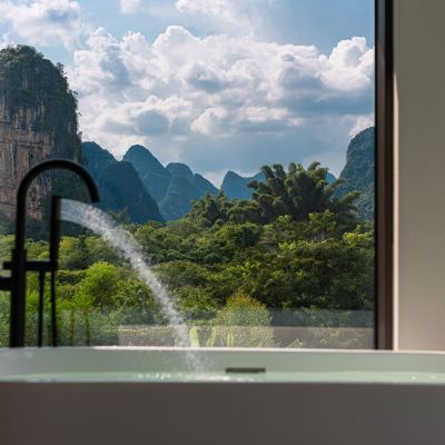 全景山谷夕陽家庭套房 陽朔在水一方酒店優惠