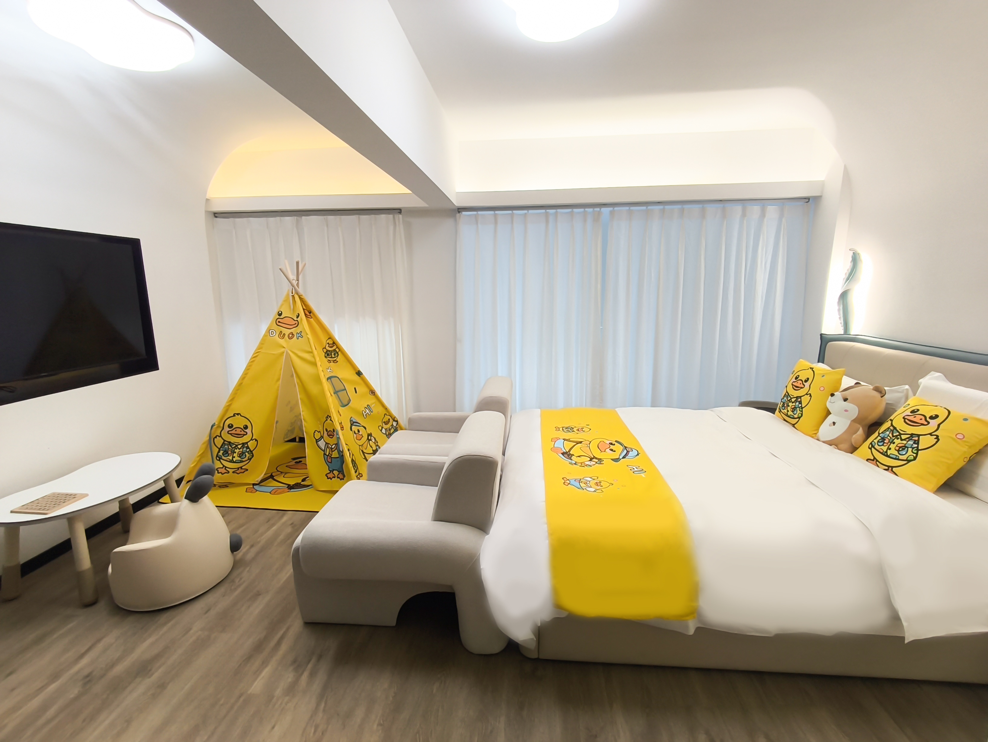 复式亲子直通漂流河房（独立泡池）