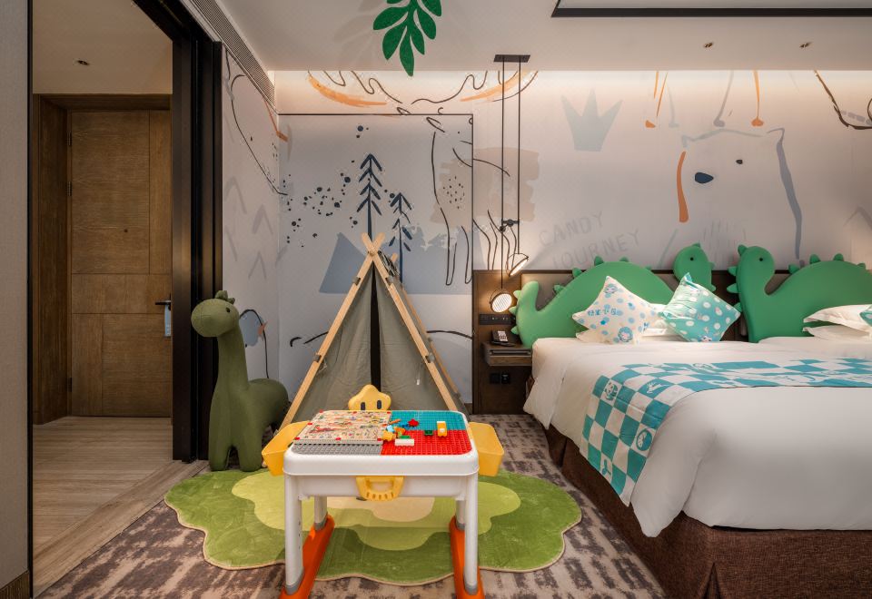 梦游XIAN境主题双床房（森系帐篷丨玩具桌丨绘本）