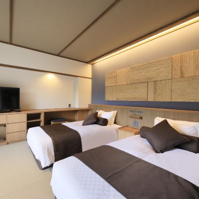 モダンな和室露天風呂付き(souten or saiun) 草津温泉 和える宿高松 クーポン