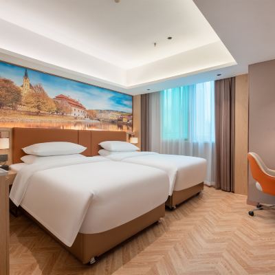 豪華雙床房【奢華睡眠床墊+智能語音客控】 哈維易國際飯店（深圳東門國貿地鐵站店）優惠