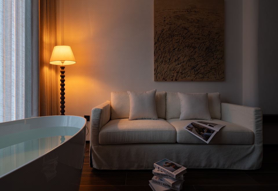 林野.观景浴缸双床房-零压床垫︱智能客控︱极米投屏