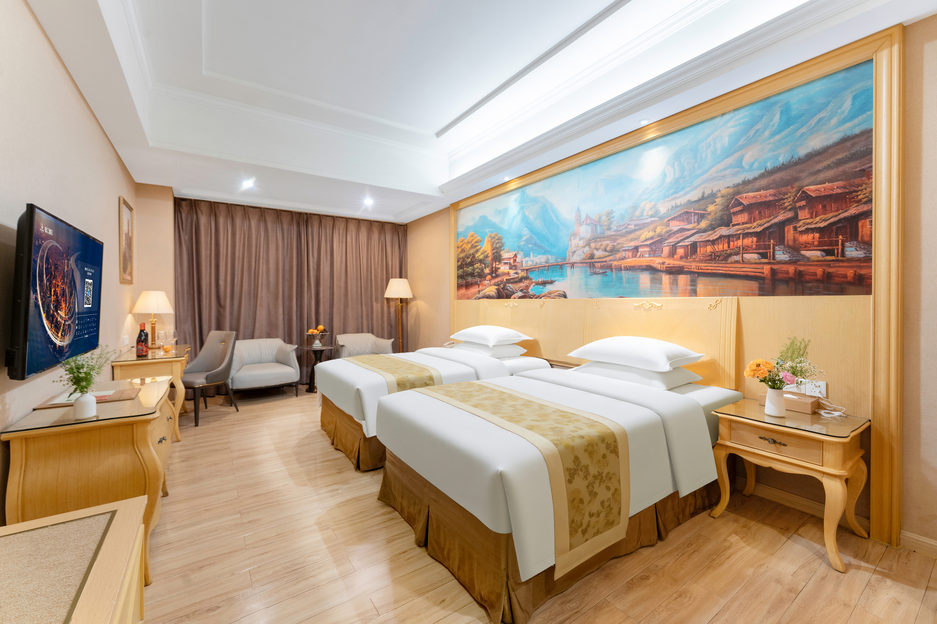 标准双床房（空间宽敞+欧式主题）