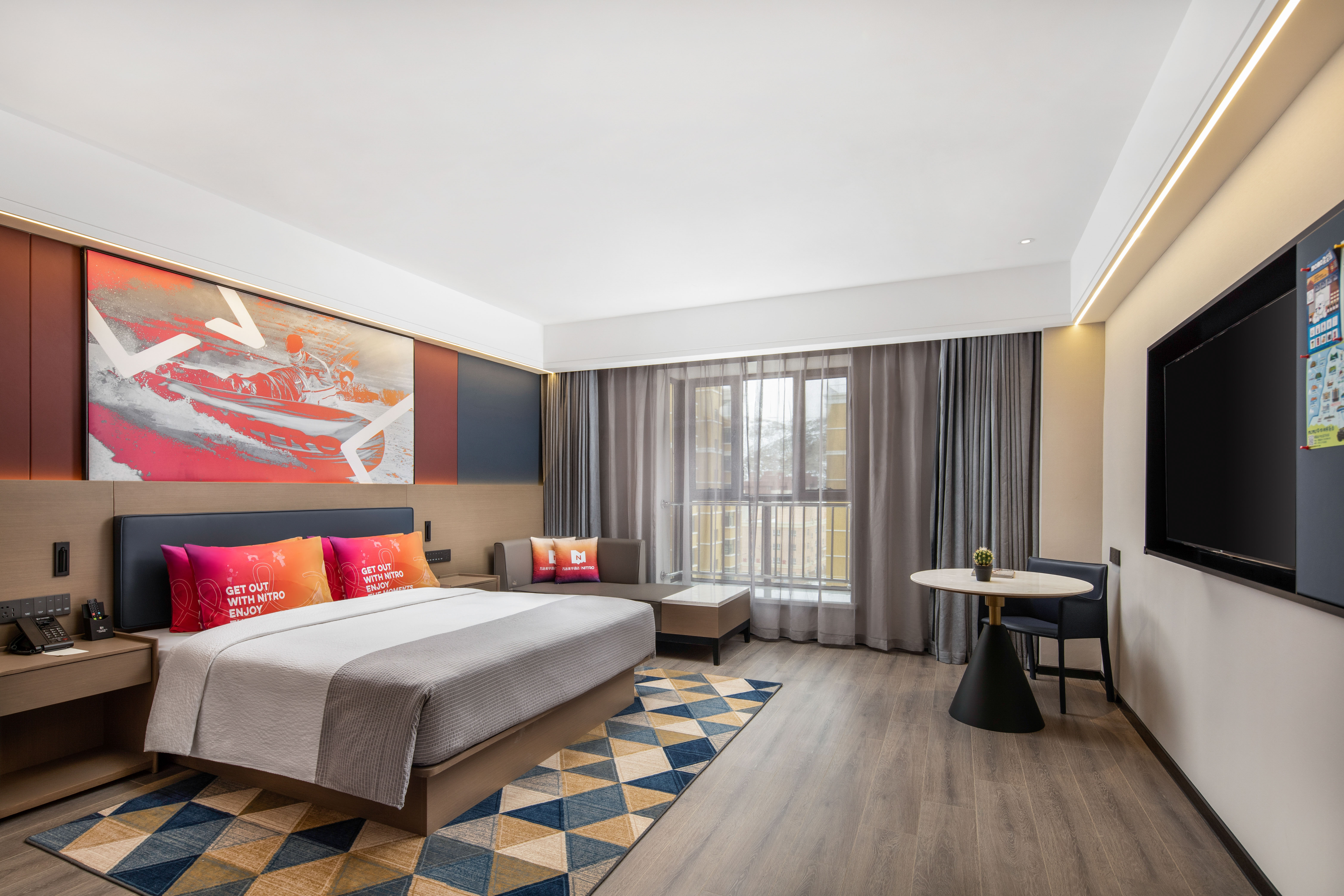 Nitro主题大床房（景观落地窗+Acca Kappa洗护用品+智能投屏）