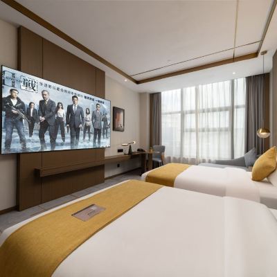 巨幕影院雙床房（VIP權限+120寸巨幕立體環繞） 鉑頓國際公寓（珠海拱北口岸富華里店）優惠