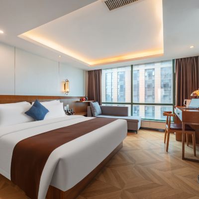 至尊城景大床房（商務書桌+乾濕分離） 廣州V酒店北京路步行街店優惠