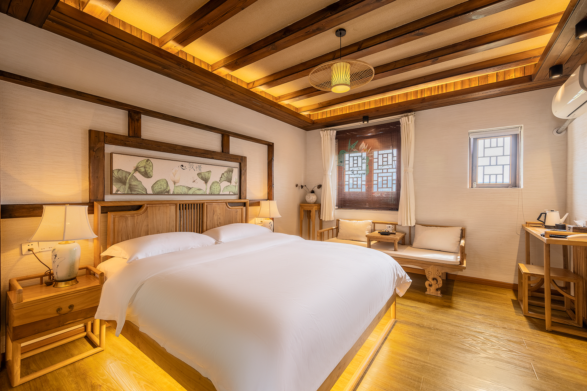 Bo Lian Chen Inn荷塘禅意大床房