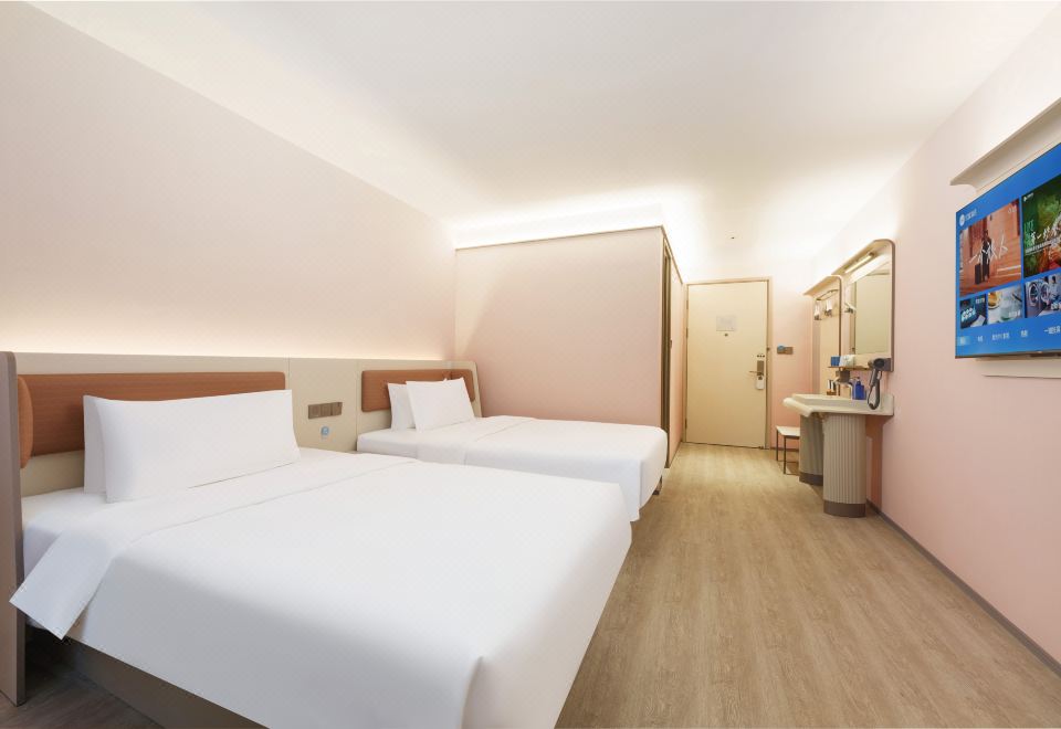 双床房（书桌+手机投屏）