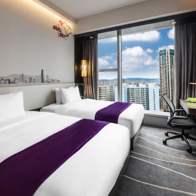 花園豪華港景雙床客房 香港旺角希爾頓花園酒店優惠