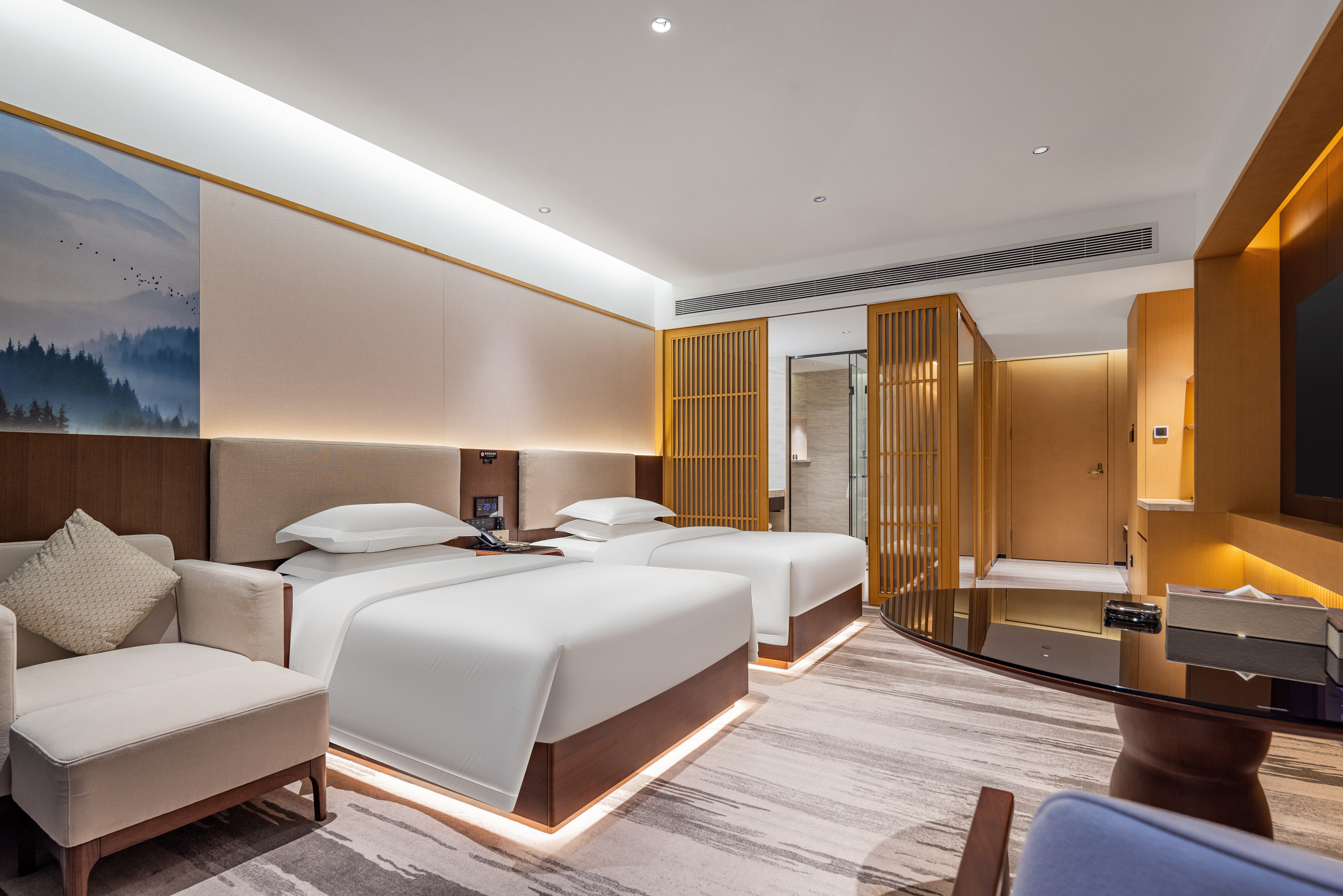 无烟双床房（TOTO衞浴+小度语控+乳胶睡枕+保险箱）