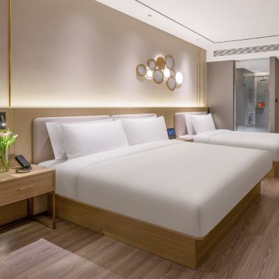 豪華雙床房（語音客控+雨淋頂噴+小冰箱） 桔子酒店（成都蜀漢路東地鐵站店）優惠