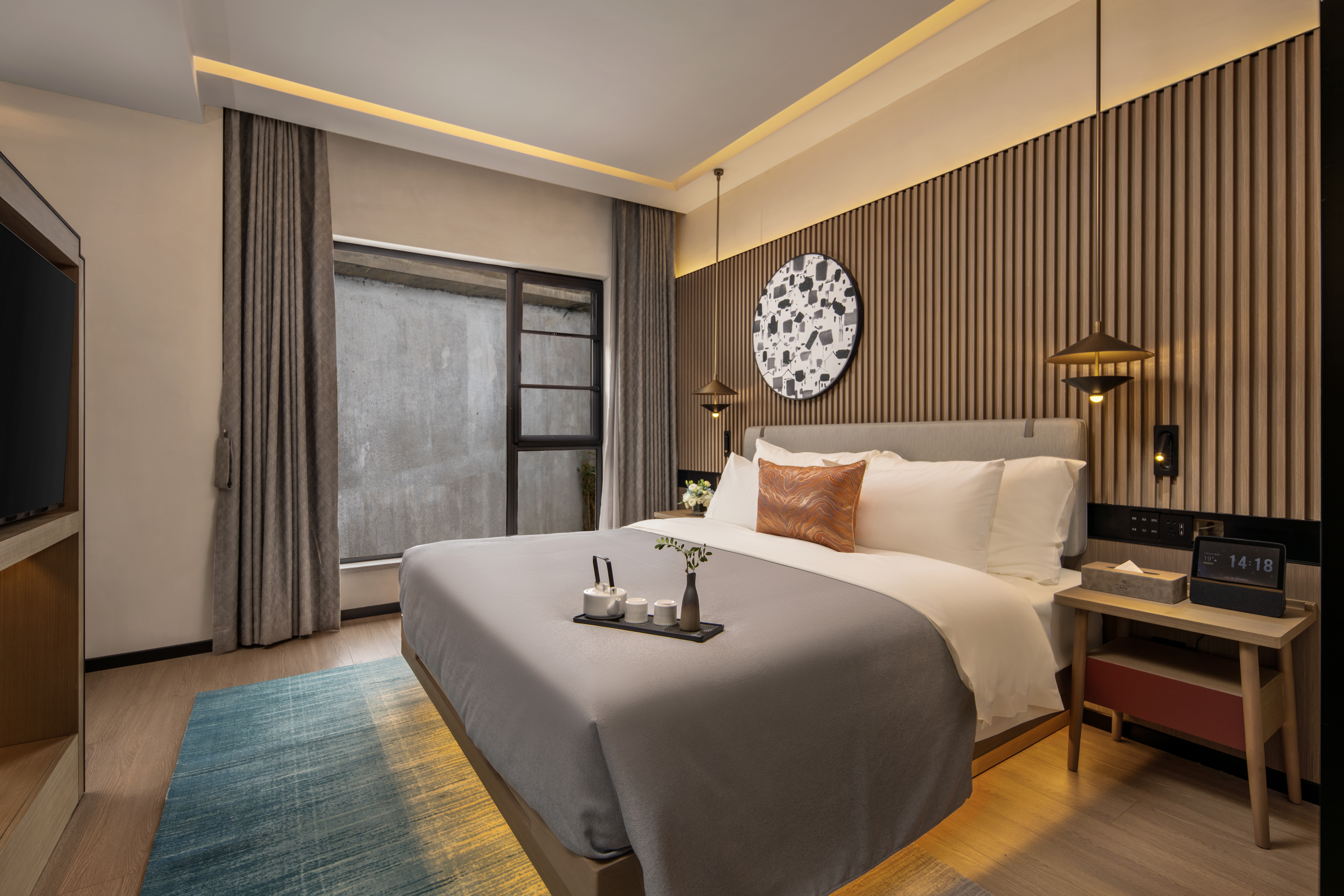 水乡月色·庭院大床房（闲情逸致+180度翻转电视柜）