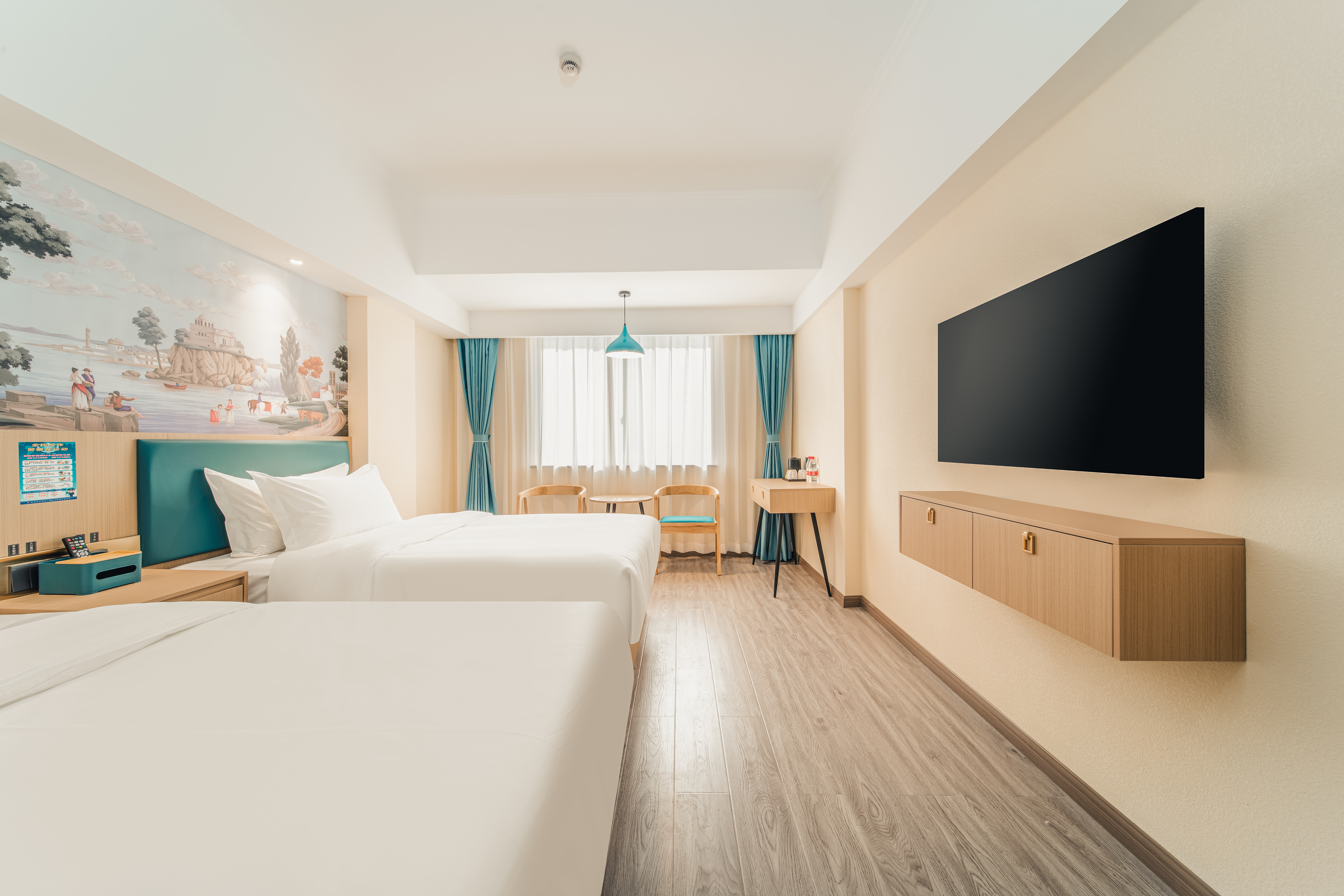 温馨双床房「喜临门高级床垫」