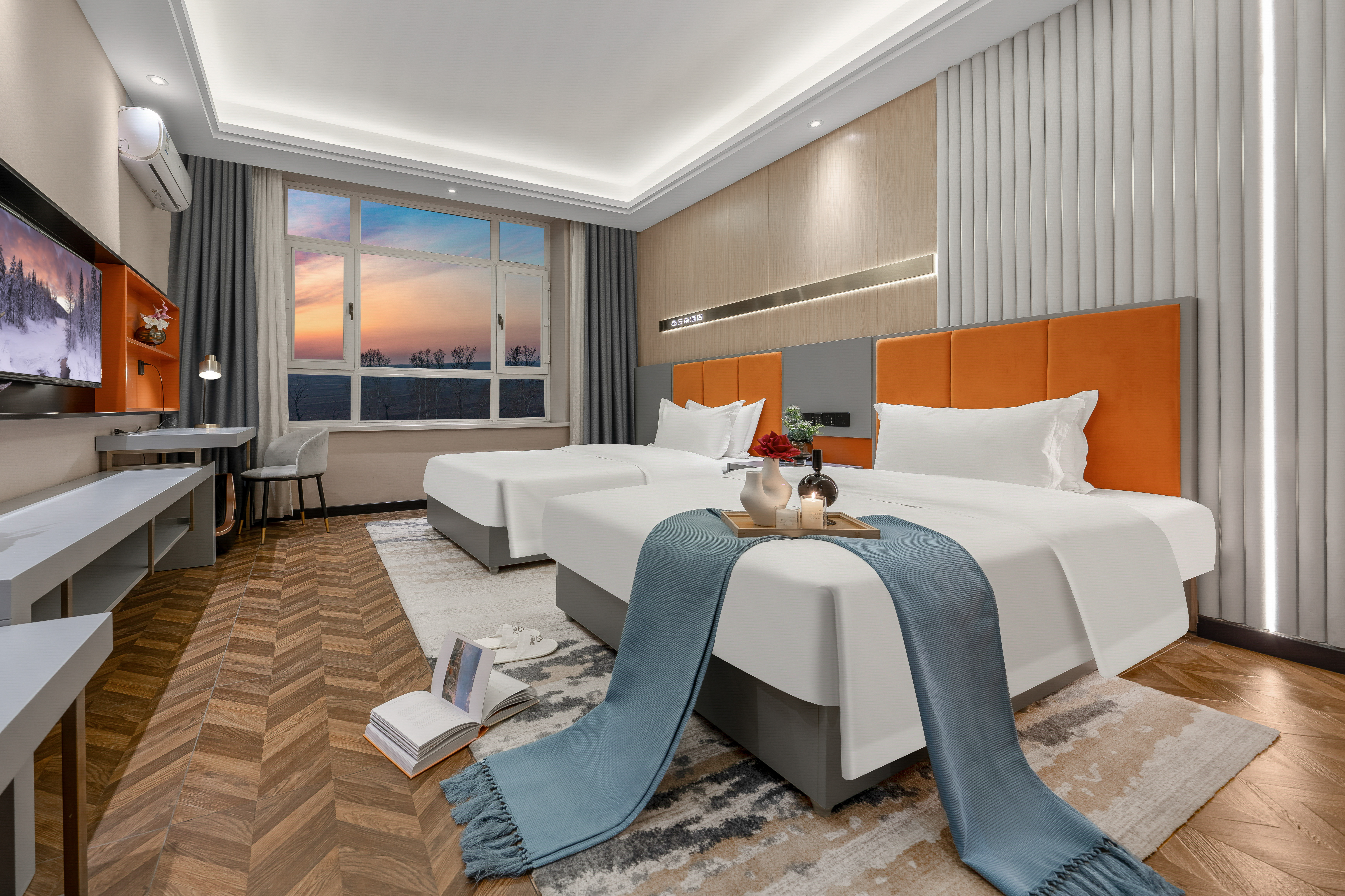 轻奢双床房【腿足按摩器+智能马桶+助眠枕头】