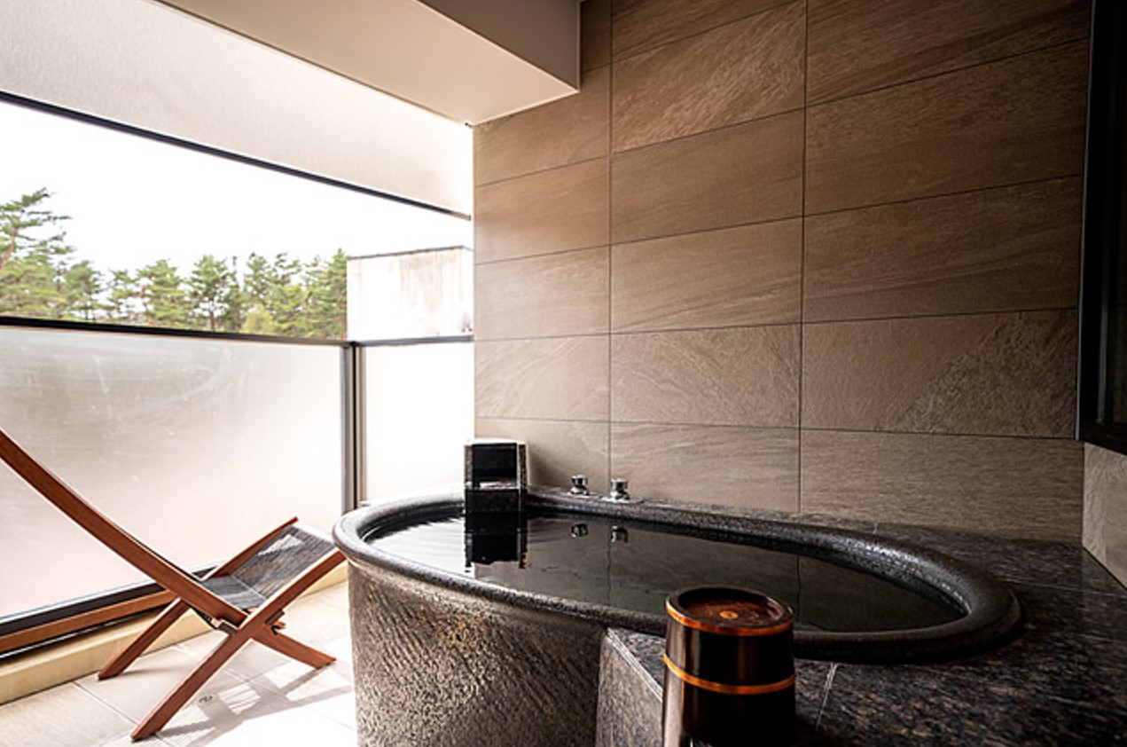 带露天浴池的双床房 禁烟