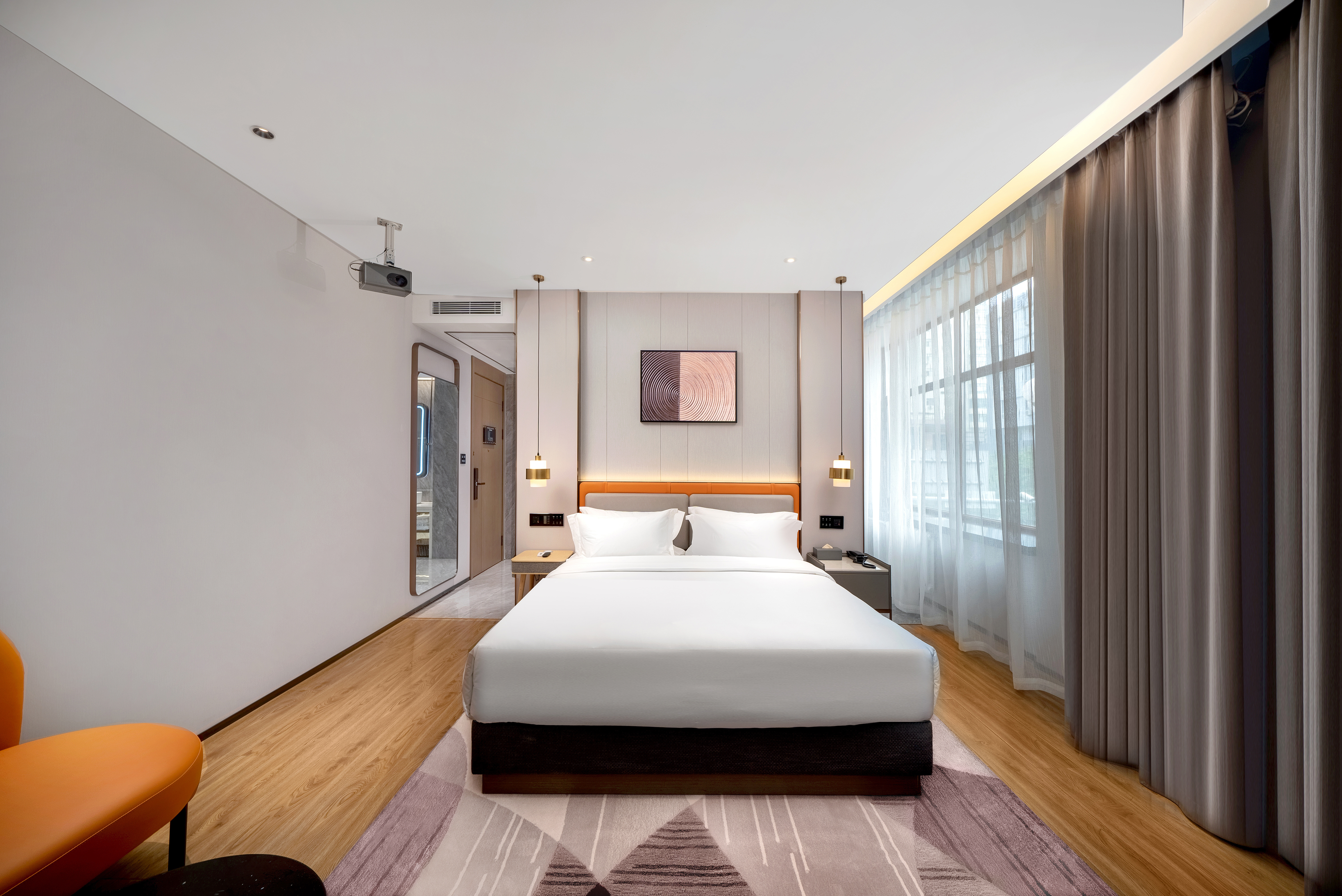 ZMAX Manxi Hotel (Harbin Central Street Sophia Church Store)一张床XL 影音