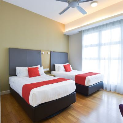 兩卧室套房 - 雙塔樓，享有泳池景緻 蘇珊娜武吉錫蘭套房公寓優惠