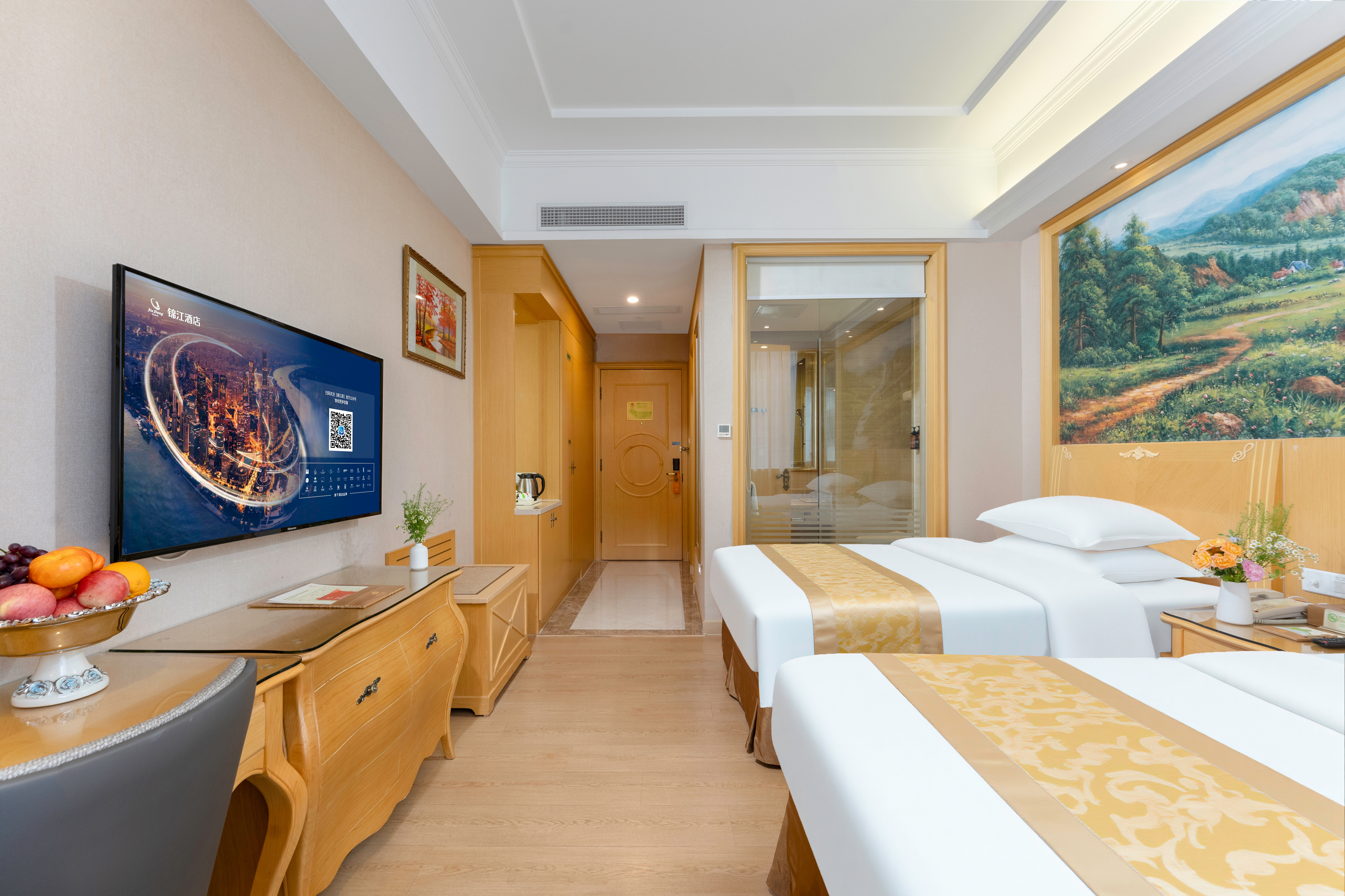 豪华双床房（清晨采光丨城景）